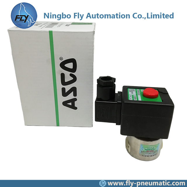 SCB262C220V B262C220 ASCO 262 Series 1/4 Inch Stainless Steel Body Normally Closed Solenoid Valve